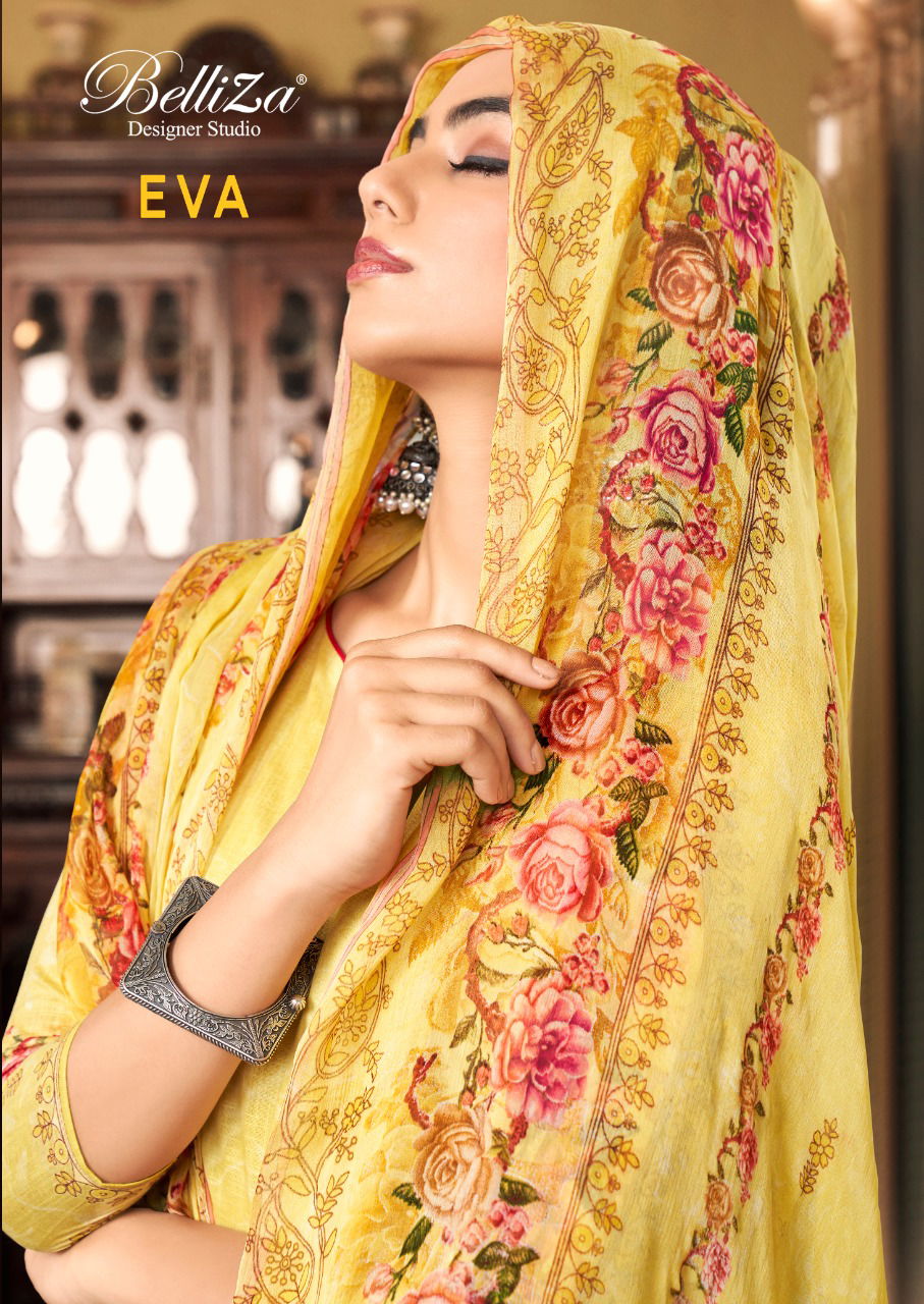 Belliza Eva New Designer Fancy Wear Cotton Digital Printed Designer Dress Material Collection